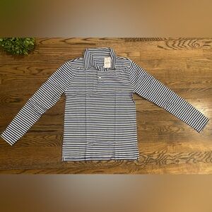 CrewCuts Navy Striped Navy Long Sleeve Polo